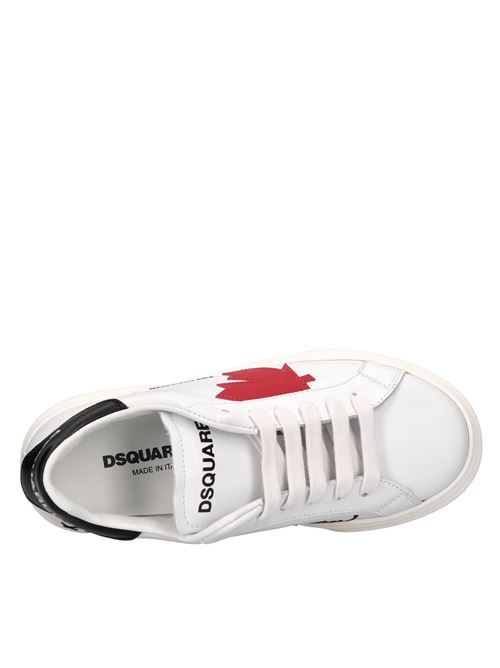 Sneakers in pelle DSQUARED2 | 79306G GINEVRABIANCO-NERO-ROSSO